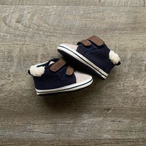 Cat & Jack - Navy Blue Baby Boy High Top Crib Shoes